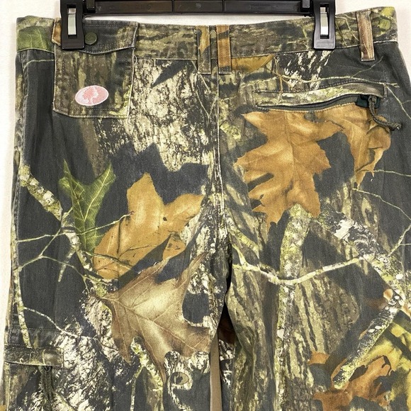 Vtg Y2K Mossy Oak Pants Womens 8 / 10 Medium 33x30 Camo Hunting Cargo Wide Leg M - Picture 5 of 7